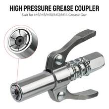 Bomba de aceite de coche tipo jeringa con boquilla de engrase de alta presión 10000 PSI herramienta de reemplazo de aceite de frenos, acoplador de pistola de engrase, accesorios de coche, NPT1/8" - Plateado - Ver 3