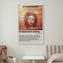 Lauryn Hill Poster, Rap Singer Music Album Cover Art Print Wall Art Canvas Artwork, Gift For Aesthetic Room Decor Gifts Birthday Graduation