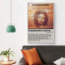 Lauryn Hill Poster, Rap Singer Music Album Cover Art Print Wall Art Canvas Artwork, Gift For Aesthetic Room Decor Gifts Birthday Graduation