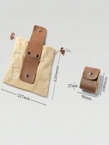 1入燭蠟帆布戶外防水觅食袋，可折疊水果，蘑菇採摘收納袋，適用於野營，遠足，狩獵，花園，收穫工具袋，可折疊的帆布多功能整理包腰包 - 卡其色 - 查看 8