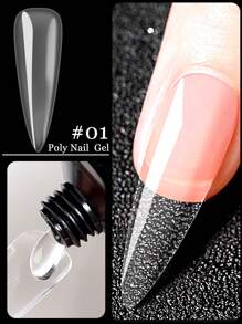 12 Colors Poly Nail Extension Gel 15ml Transparent Nude Pink Poly Nail Gel - Nail Quick Build Jelly Gel Nail Extension Acrylic Gel Varnish Gel For Beginners DIY At Home