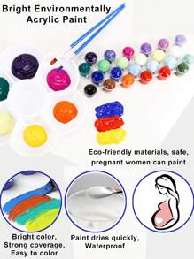 Paint By Number For Adults, Acrylic Easy Paint By Numbers For Adults Beginner, DIY Painting By Numbers For Gift Home Wall Decor 20 W X 20 L/30 W X 30 L