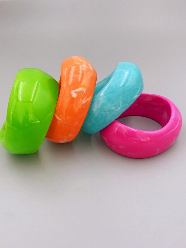 1 pieza brazalete exagerado de acrílico, adecuado para uso diario para mujeres