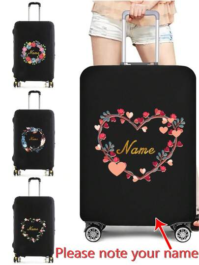 Customized Luggage Cover 18-32Inch Personal Tailor Elastic Suitcase Cover For 18 To 32 Inch Travel Case Cover Luggage Custom Name Pattern Anti-Scratch Protector Case Protector Cover Travel Suitcase Cover Protective Cover Dustproof Cover Trolley Case Luggage Dust Cover Travel Accessories