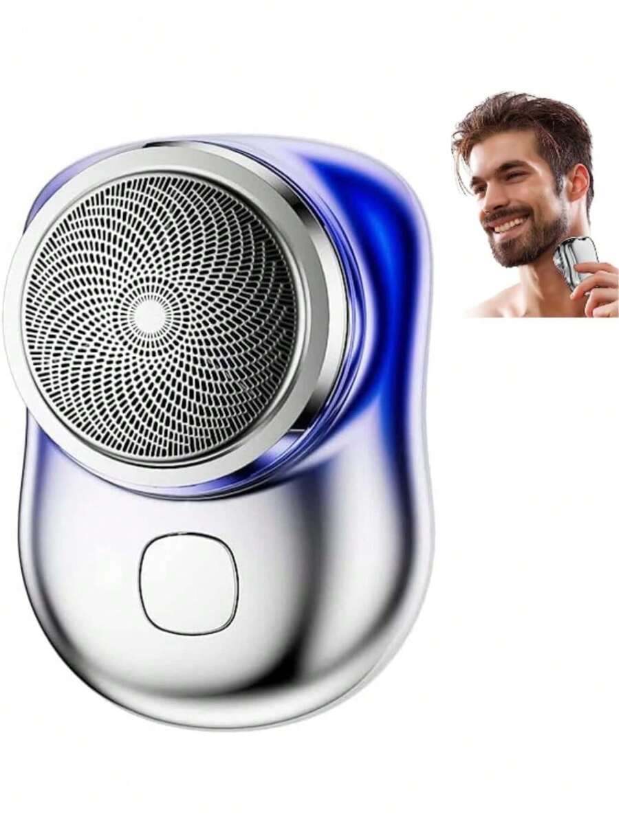 Mini Portable Electric Shaver, 2023 New Upgrade Mini Electric Shaver For Men, Rechargeable Shaver, Easy To Use With One Button For Home, Car Travel - Royal Blue - View 1