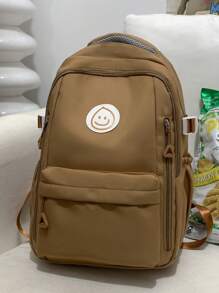 Lightweight Portable Anti-Theft Student Travel Backpack, Multi-Pocket Design, Suitable For College Students, Teenagers, Men And Women, Ideal For University, High School, Outdoor Activities, Hiking, Mountaineering, Sports Venues, Outdoor Recreation, And Back To School - Coffee Brown - View 2