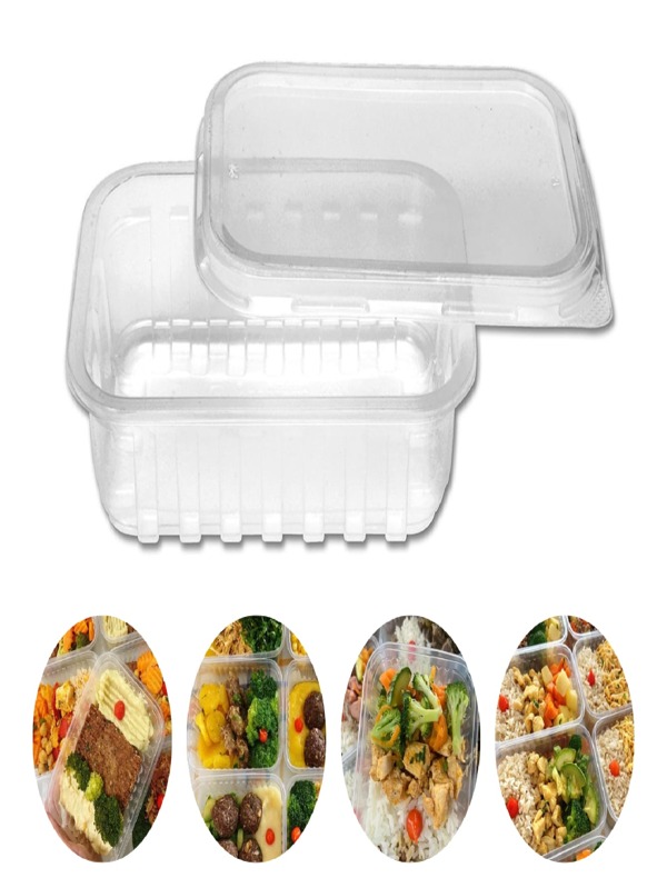 24 un Pote Marmita Descartável 150/ 250 / 350 / 500 / 750 / 1000ml / Fitness Fit Freezer Microondas Dieta PRAFESTA