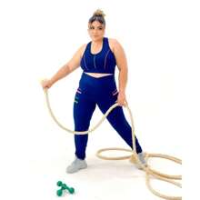 Plus Size Sports Sets - Màu xanh lam - Xem 2