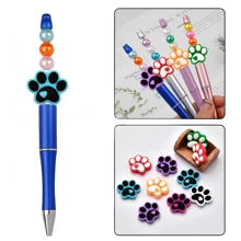 5/10/20 pezzi Grani sfusi a forma di zampa di silicone per la produzione di gioielli, penne e portachiavi, accessori fai-da-te per braccialetti e collane