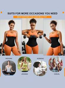 Women Waist Trainer Trimmer Corset Weight Loss Tummy Wrap Workout Belt Sweat Belly Band Sports Girdle Sauna Suit