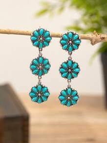 Bohemian Style Vintage Turquoise Dangle Oorbellen voor dames, perfect voor dagelijks gebruik en feestjes!