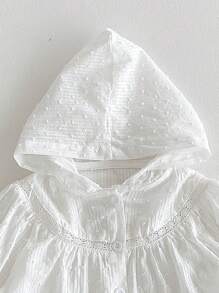 Baby Girl Summer Air Conditioning Shirt, Breathable & Lightweight Jacket For Outdoor Activities, Fashionable Cardigan - 白色 - 查看 4