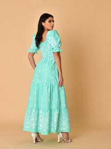 Women Dresses - 薄荷綠 - 查看 3