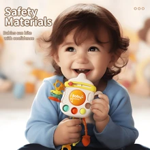 1 szt. Zabawka do ciągnięcia dla dziecka, wykonana z miękkiej gumy nadającej się do żucia, kolor losowy - losowy kolor - Zobacz 7