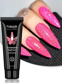 12 Colors Poly Nail Extension Gel 15ml Transparent Nude Pink Poly Nail Gel - Nail Quick Build Jelly Gel Nail Extension Acrylic Gel Varnish Gel For Beginners DIY At Home