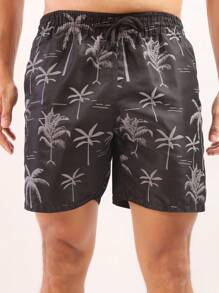 Men Beach Shorts - Black - View 4