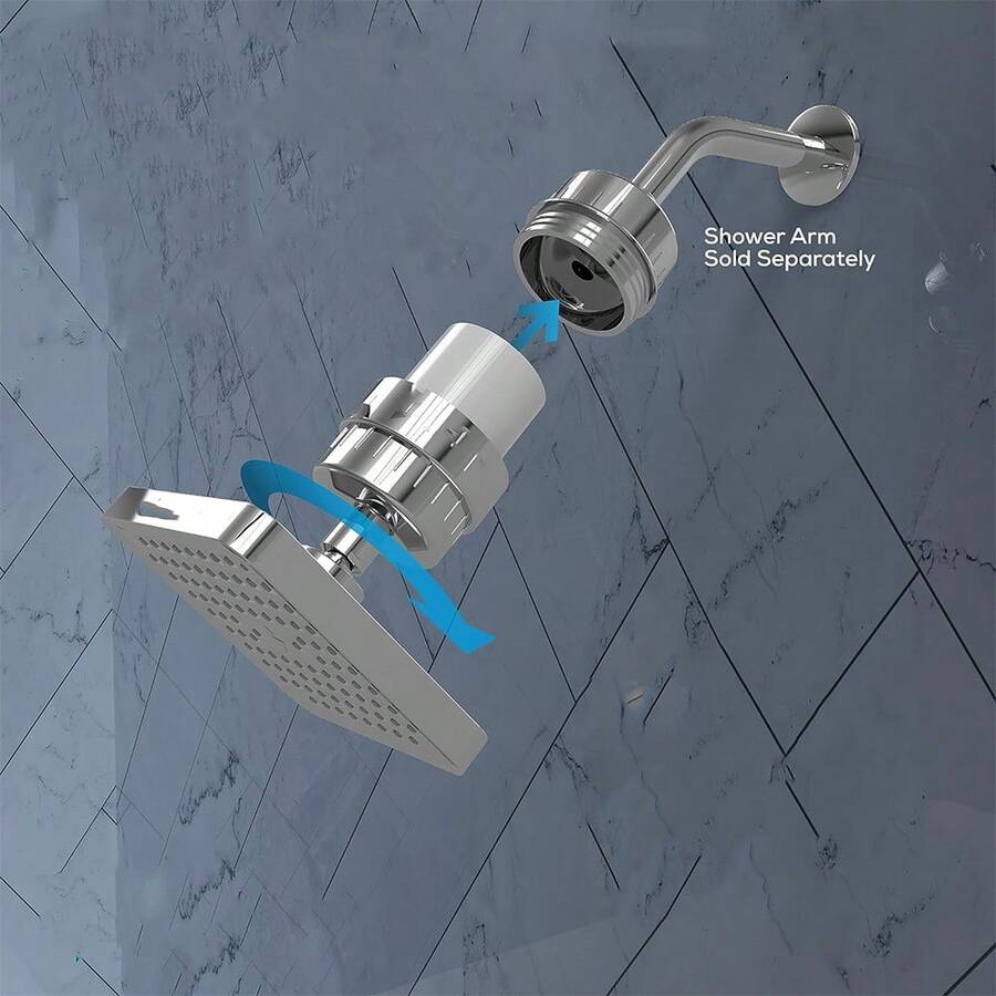 Showerhead Filter Set With Chlorine And Heavy Metal Removing Filter, HighPressure Top Sprayer