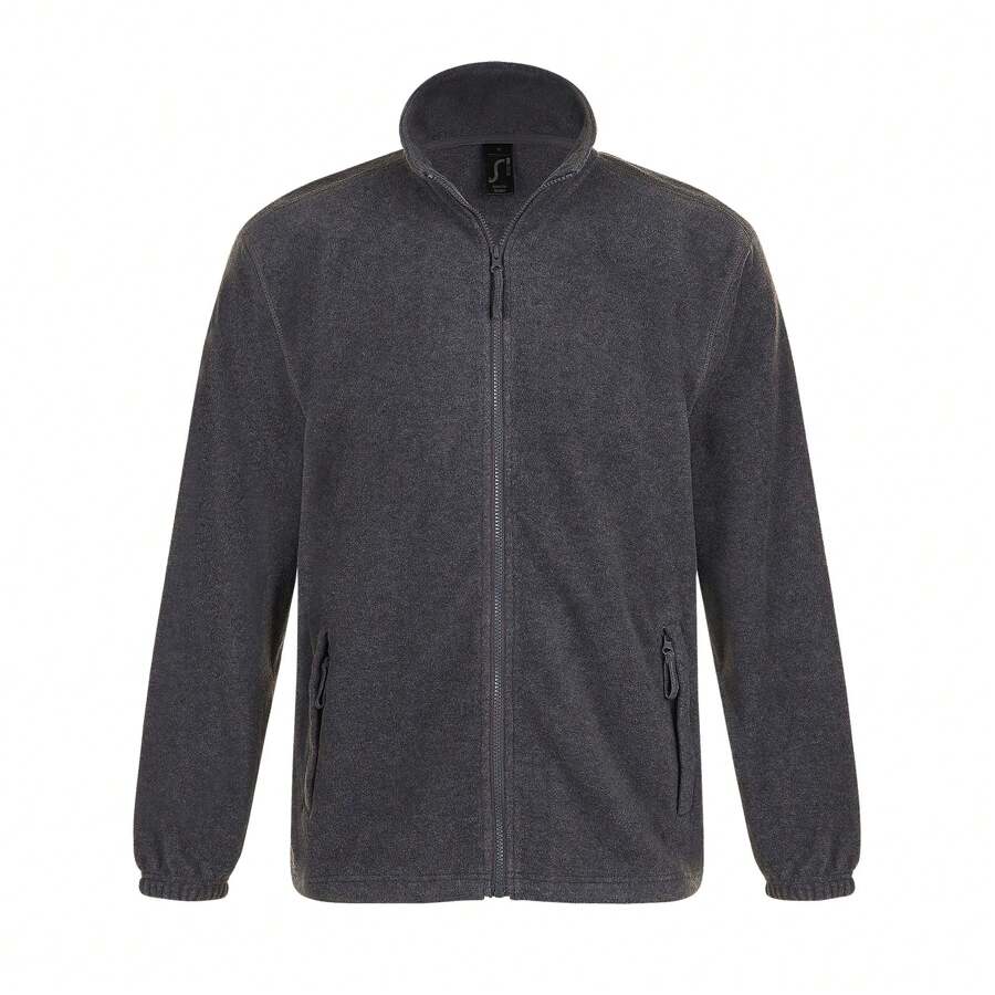 SOLS Mens North Full Zip Outdoor Fleece Jacket (Grey Marl) - Grey Marl - View 1