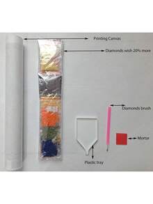 5D鑽石畫套裝，卡通主題，圓點鑽石馬賽克藝術工藝，DIY畫布繪畫，適用於臥室客廳裝飾，水晶鑽石刺繡壁畫，適合初學者，無框50x40cm/19.7x15.7in鑽石藝術套裝 - 多色 - 查看 5