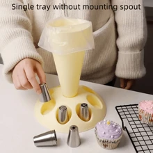 1 Máy Tính Có Thể Tháo Rời Bánh Ngọt Túi Đứng Với Khớp Nối Và Hộp Bảo Quản Để Trang Trí Bánh, Dụng Cụ Làm Bánh, Phụ Kiện Nhà Bếp - vàng + nâu - Xem 4