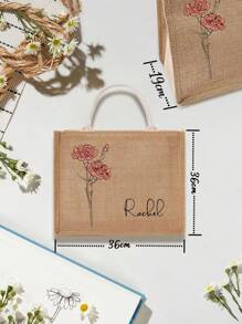 1 Túi Tote vải đay tùy chỉnh, Túi tote hoa tùy chỉnh có tên, Túi tote hoa sinh cá nhân, Túi hoa sinh nhật cá nhân, Tote hoa sinh nhật tùy chỉnh, Túi tote cá nhân, Túi tote phù dâu, Túi tote phù dâu, Túi mua sắm hoa, Tote đeo vai hàng ngày , Quà tặng phù dâu, Quà kỷ niệm, Quà Valentine, Quà sinh nhật, Quà cưới, Quà tặng Ngày của Mẹ, Quà tặng Ngày của Cha, Quà tặng Bạn Thân, Quà tặng cho Mẹ/Cô ấy/Bạn gái/Vợ/Bạn bè - Màu be - Xem 4