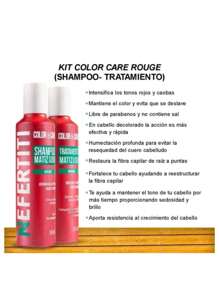 Shampoo Matizador Rojo + Tratamiento Con Keratina Nefertiti - Albaricoque - Ver 2