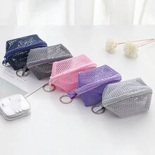 1pc Makeup Sponge Dustproof Portable Storage Mini Makeup Bag - Multicolor - View 3