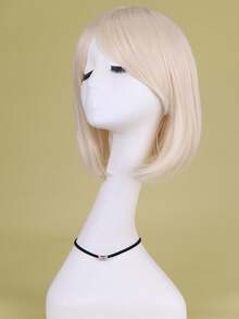 Bob Wig Head Cover Medium Short Wig Head Cover Beige And White Wig Suitable For Daily Wear - Beige - View 3