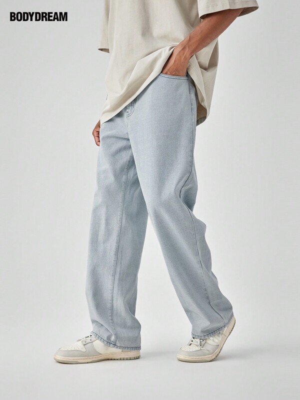 BODYDREAM BODYDREAM Herren Vintage Lässig Fit Denim mit weitem Bein, gewaschene Denim