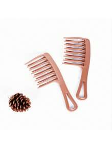 1pc/2pcs Wide Tooth Comb With Double Rows, Women's Curved Comb For Detangling Long Hair, Professional Stylist Comb For Hair Salon, Large Size For Volumizing & Styling,Hair Brush,Comb,Hair Tools,Hair Products And Accessories For Barber Salon Beauty Travel Essentials