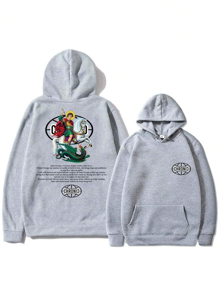 Men Hoodies - 灰色 - 查看 1