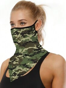Cubre boca y cara protector de UV para verano tipo pañoleta con diseño de bandana para hombres y mujeres, mascarilla facial tipo Balaclava con cinta para la cabeza - A - Ver 13