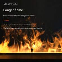 Electric Fireplace 3D Water Vapor Fireplace Recessed Multicolour Realistic Atomized Flame, With Water And Remote Control Electric Steam Fireplace Stove - EU C Type Plug(220-240V) - View 5
