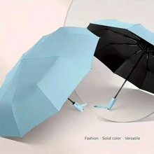 1入組超輕便迷你遮陽傘，扁平六摺手動黑膠傘，防曬攜帶口袋遮陽傘，適用於陰天和雨天雙重使用