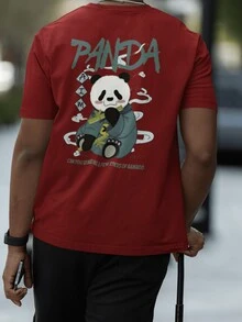 Men T-Shirts - 紫紅色 - 查看 3