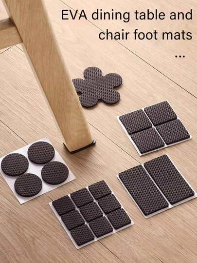 2/4/6/12PCS/Set Furniture Feet Floor Protector Pads Table Legs Stools Chairs Mats Adhesive Rubber Anti-Skid Scratch Resistant Silent Table Chair Protective Foot Pad