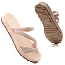 Women Flat Sandals - Màu be - Xem 2