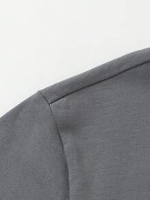 Balabala 青少年男孩服装，短袖 T 恤，2024 年新款夏季亲子装 - 灰色 - 查看 6