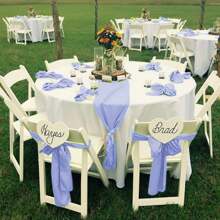 10pcs Universal Satin Chair Sashes With Bow For Events Decorations, Such As Wedding, Engagement Party, Birthday, Baby Shower, Christmas, Thanksgiving, Graduation Ceremony, Etc. (7 X 108 Inches). Suitable For Wedding Reception, Banquet, Party, Birthday Celebration, Baby Shower, Graduation Ceremony, Event Decorations. - Multicolor - View 2