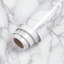 防水大理石紋接觸紙黑白灰色壁紙，剝離式高光澤大理石自粘接觸紙，適用於檯面、廚房櫥櫃、浴室裝飾 - 彩色 - 查看 23