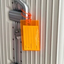 4 piezas Etiquetas de equipaje Maletas Etiquetas de identificación de bolsa de plástico y equipaje para viajes, accesorios de viaje, accesorios de viaje para mochila de viaje, bolsa de viaje, maleta, equipo de viaje, de vuelta a la escuela - Multicolor - Ver 5