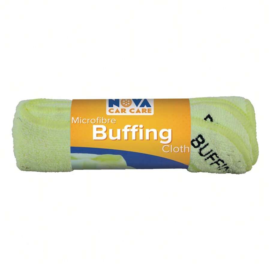 Nova Car Care Microfibre Buffing Cloth (Pack Of 2) (Yellow) - Yellow - View 1