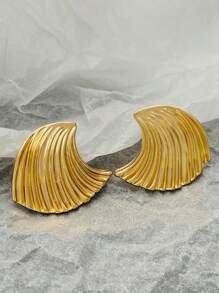 1pair Big Chunky Gold Earrings For Women Statement Drop Stud Jewelry Gift For Women Girls