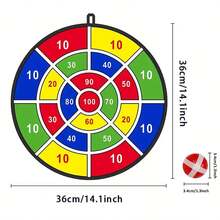 1set Dart Board For Kids With 6 Sticky Balls,Indoor/Sport Outdoor Fun Party Play Game Toys, Birthday Gifts For 3 4 5 6 7 8 9 10 11 12 Year Old Boys Girls Back To School Season Gifts - Multicolor - View 6