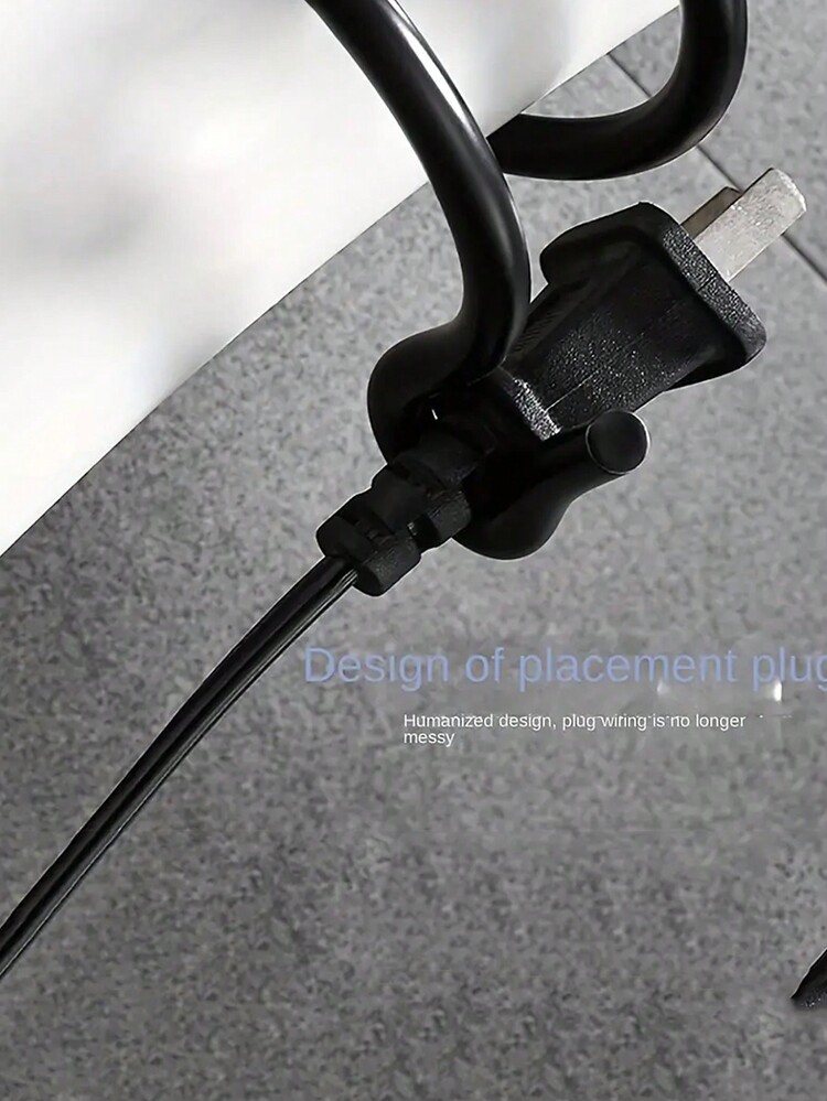 1入組黑色太空鋁吹風機架，壁掛式擊穿拼裝，強力承載不易掉落，適用於衛生間、浴室、臥室等，吹風機托架、吹風機收納架 - 黑色 - 查看 5