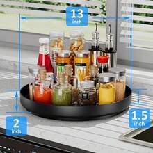 Organizador giratorio de cocina, ideal para ordenar cualquier area   como  gabinetes, despensa, cocina, encimera, baño, refrigerador, mesa, almacenamiento, - Multicolor - Ver 4