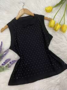 Women Tank Tops & Camis - 黑色 - 查看 2