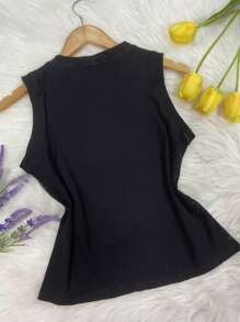 Women Tank Tops & Camis - 黑色 - 查看 1