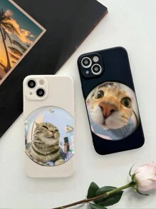 Bộ 2 ốp lưng điện thoại hình mắt mèo dễ thương dành cho cặp đôi, lỗ khoét thẳng và mảnh, họa tiết hoạt hình 3D, tương thích với iPhone P14/Promax, P13, P11, chống rơi cho P12, tương thích với iPhone, , và Redmi (phiên bản quốc tế, không phải phiên bản nội địa). - Nhiều màu - Xem 2