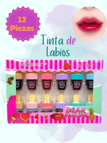 12 Piezas Tintas de Paleta Para Labios Larga Duracion 12 Tintas Tinta Para Labios Liquido Matte Indeleble Figura Paleta Tinta Labios Ph Magicos 12 Labiales Caja Set 12 Tintas de Paleta Para Labios Larga Duracion 12 Piezas - 12 Piezas - Ver 1